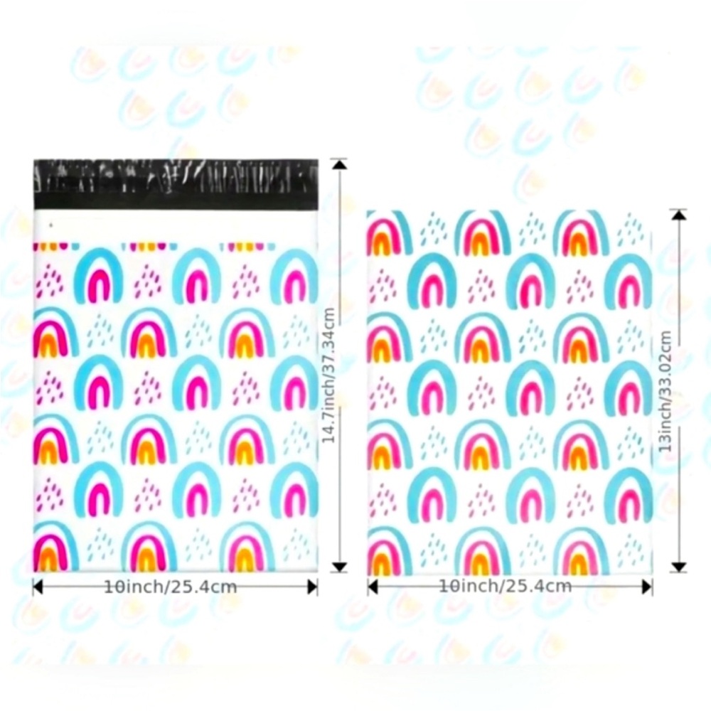 18 pieces 10x13 poly mailers. 6 of each design. - Picture 2 of 7